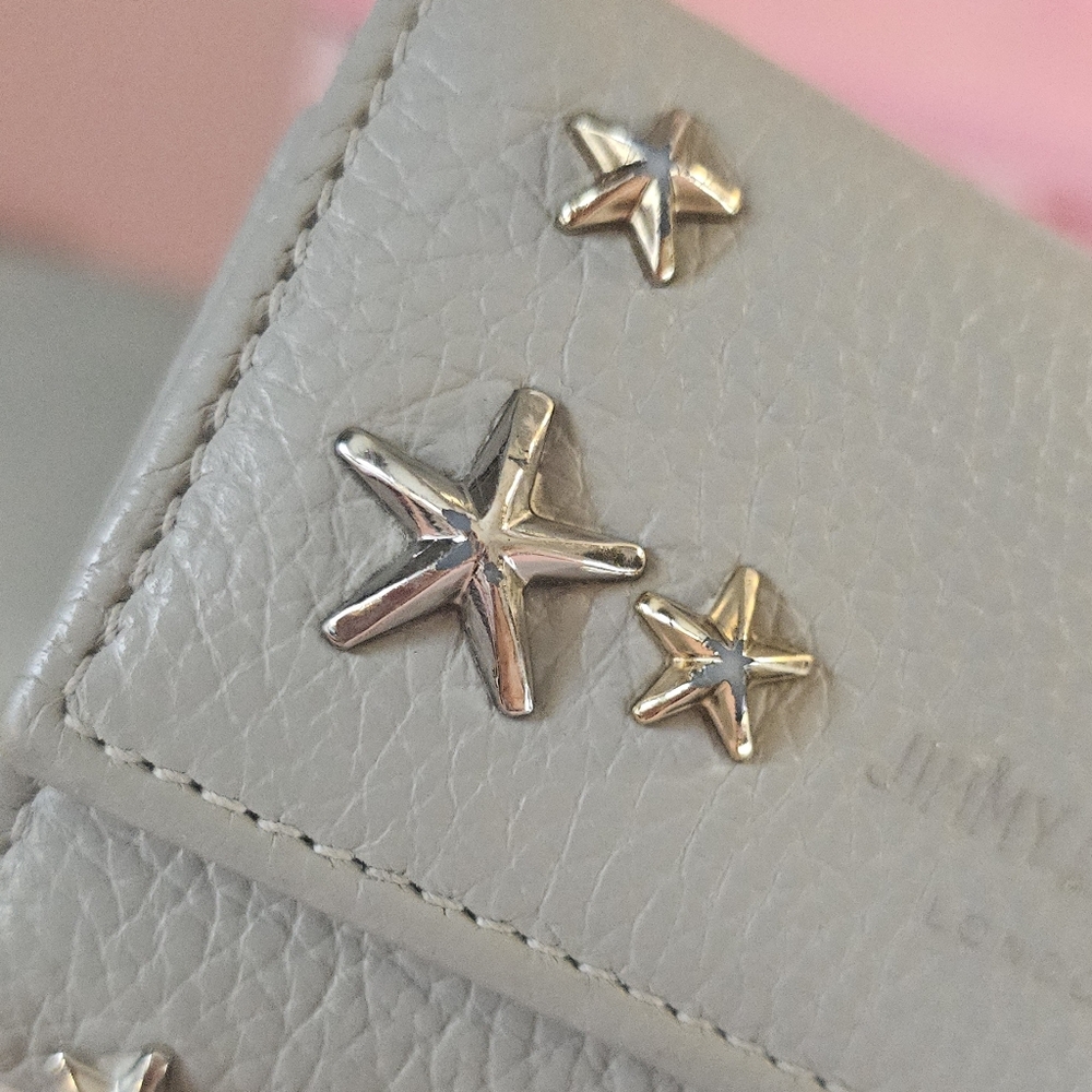 ✨Jimmy Choo Star Studded Neptune Gray Key Holder Wallet 🌟 - Picture 13 of 15